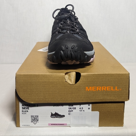 NEW Merrell Womens Accentor 3 Sieve Water Hiking Shoes Sz 7 black - Picture 4 of 4